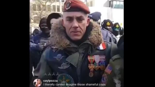 Freedom Convoy protest Ottawa - War Veterans protesting are in tears.