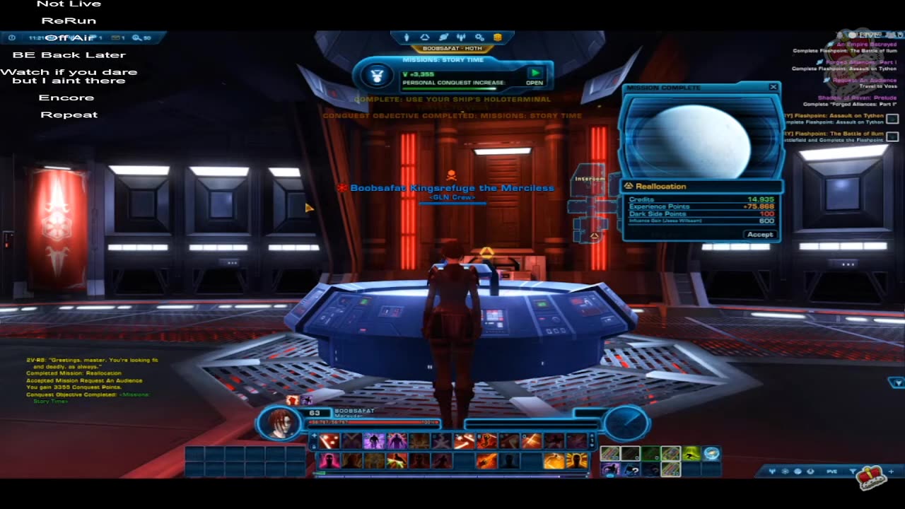 SWTOR: Master must die 2 and 3.