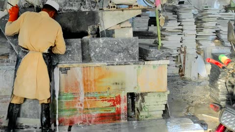 Marble making in factory