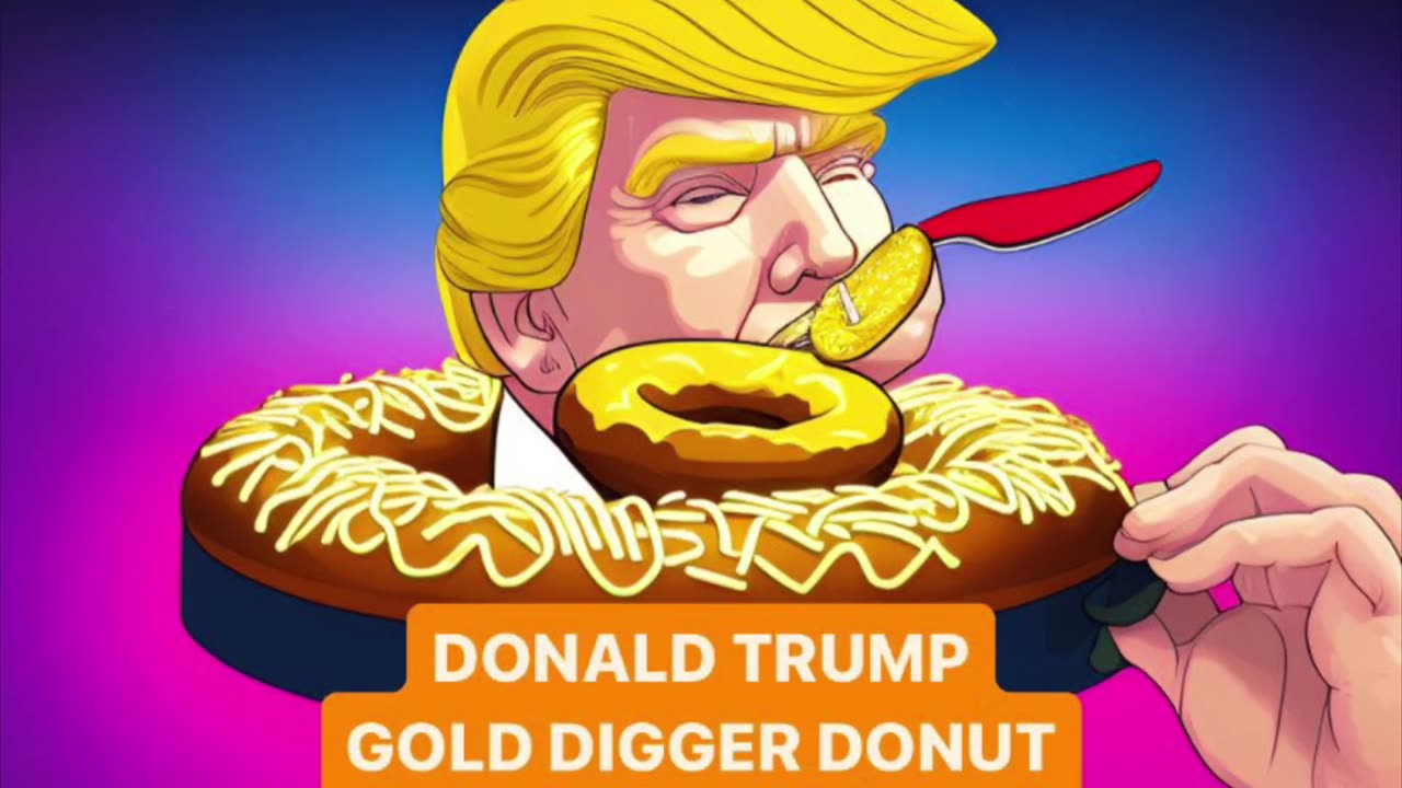 DONALD TRUMP THE GOLD DIGGER DONUT #donaldtrumpjr #trumpf #trumptrain2020 #trumpfans #nycfc