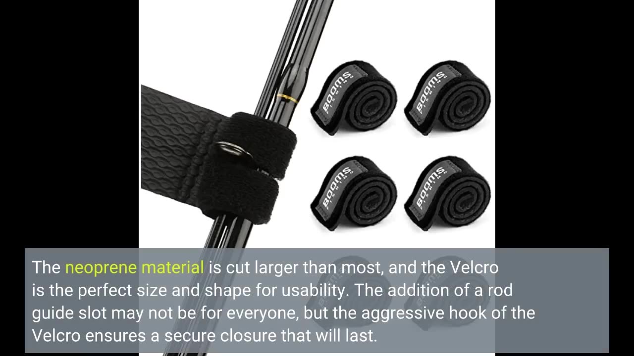 Buyer Reviews: Booms Fishing RS3 Fishing Rod Wrap Pole Straps, Hook & Loop Fishing Rod Belts,...