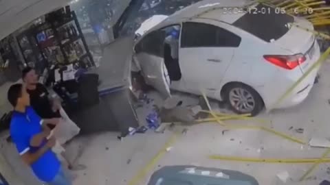 Woman ploughs car into liquor store after being denied alcohol