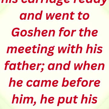 "Joseph’s Reunion with Jacob: A Moment of Joyful Embrace" Genesis 46:29#shorts #youtubeshort #yt