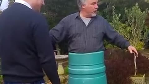 Man stuck in compost bin 😅