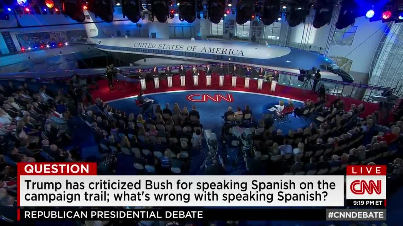 Trump We speak English here, not Spanish