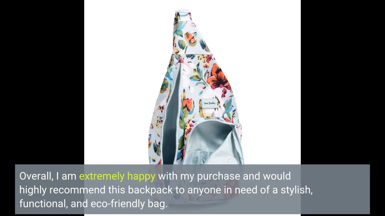 Honest Comments: Vera Bradley Women's Recycled Lighten Up Reactive Mini Sling Backpack, Gray He...