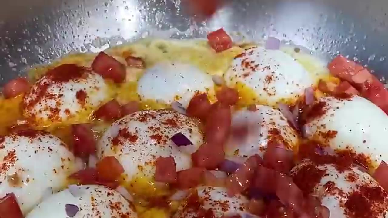 Cooking ASMR Boiled Egg Fry - #shorts #food #cooking #indianasmrworld #asmr #nonveg #egg