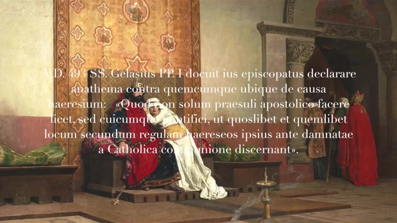 SS. Gelasius PP. I docuit ius episcopatus declarare anathema contra quemcumque ubique #shorts #EDU