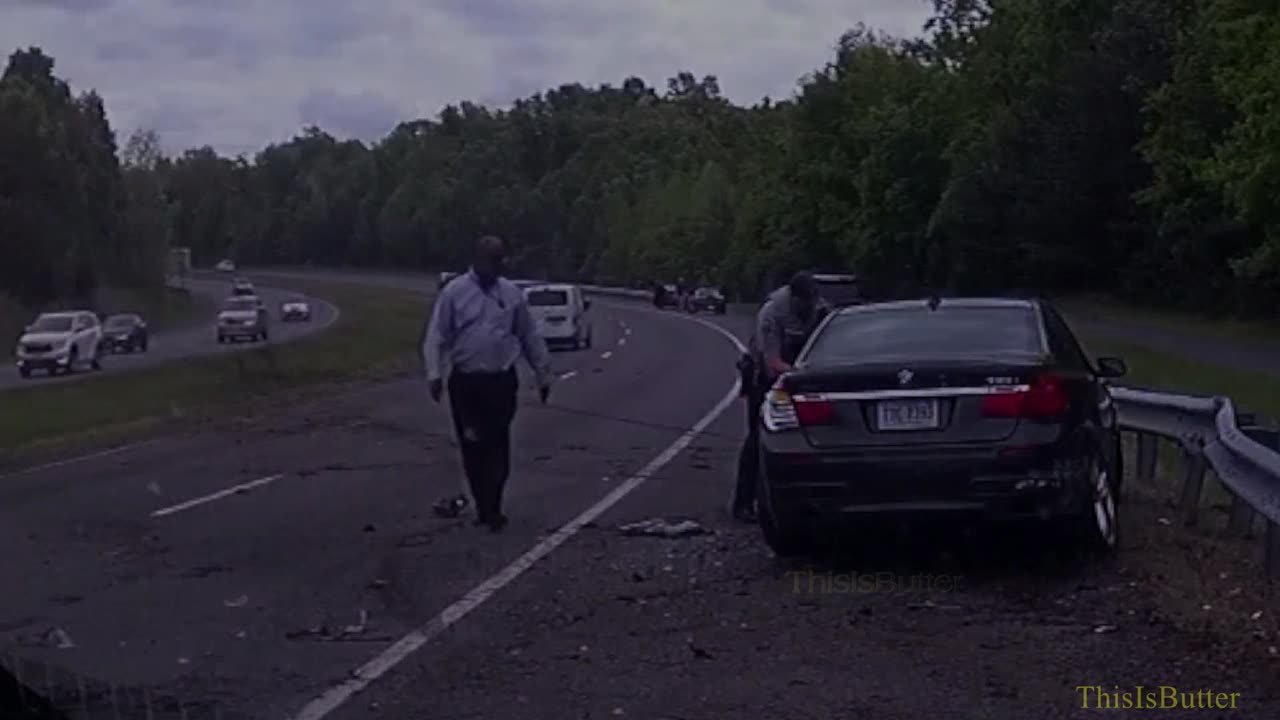 Dashcam video shows a Fairfax officer close call with an out-of control car during a traffic stop