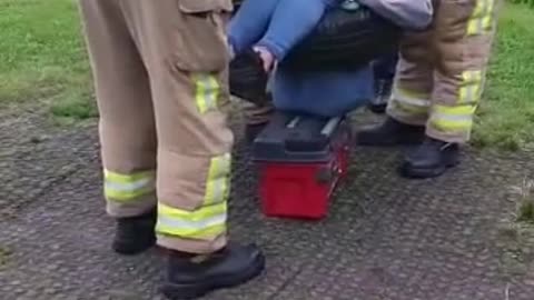 Girl Is Freed From The Tire