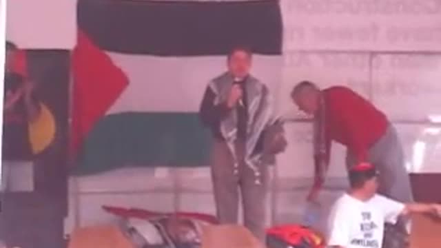 Father Dave at the Free Gaza Rally, Sydney