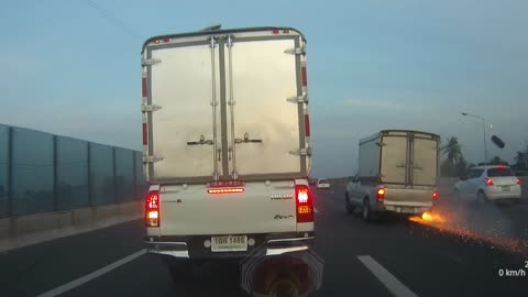 Truck Loses Wheel