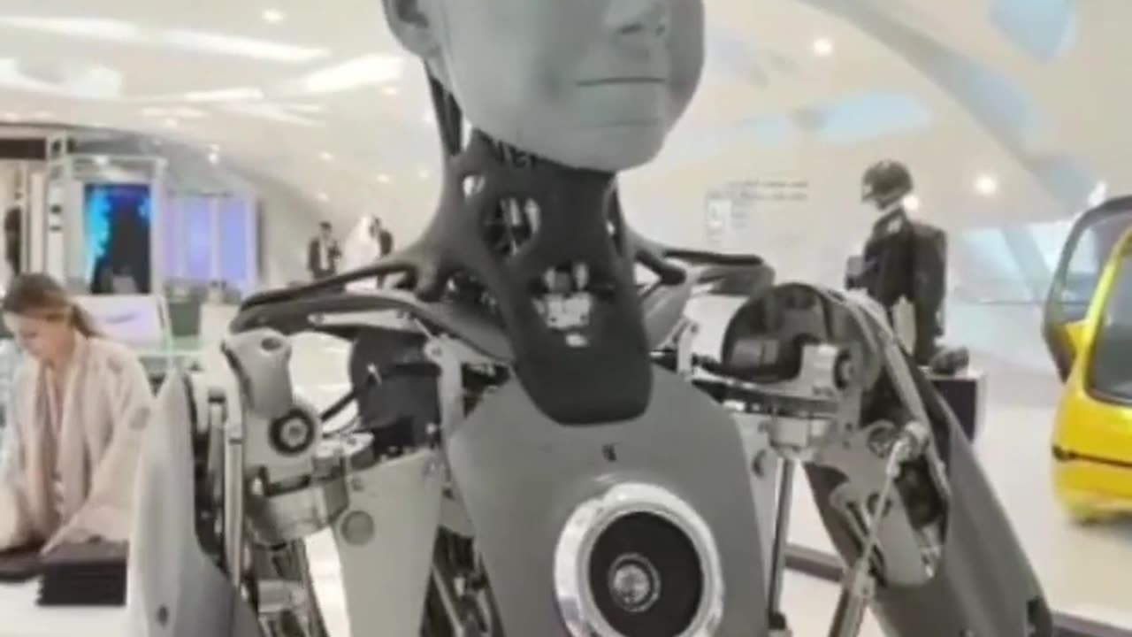 Futuristic Robots on display at ' Museum of the Future