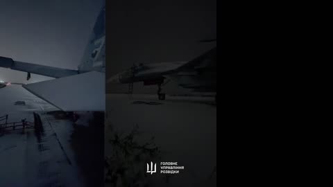 A Russian Su-30 and Three Train Locomotives Set Alight