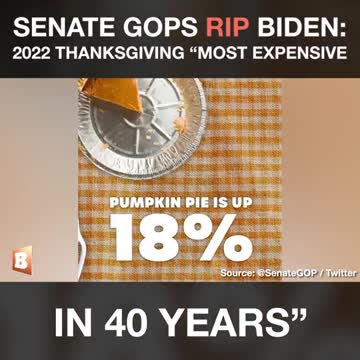 Senate GOPs Rip Biden: 2022 Thanksgiving "Most Expensive in 40 Years"