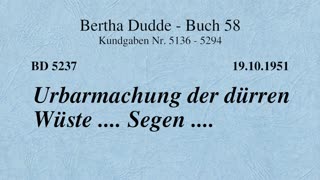 BD 5237 - URBARMACHUNG DER DÜRREN WÜSTE .... SEGEN ....