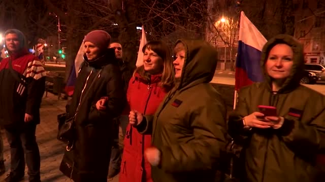 Celebrations in Donetsk after Putin recognizes breakaway regions- NEWS OF WORLD 🌏