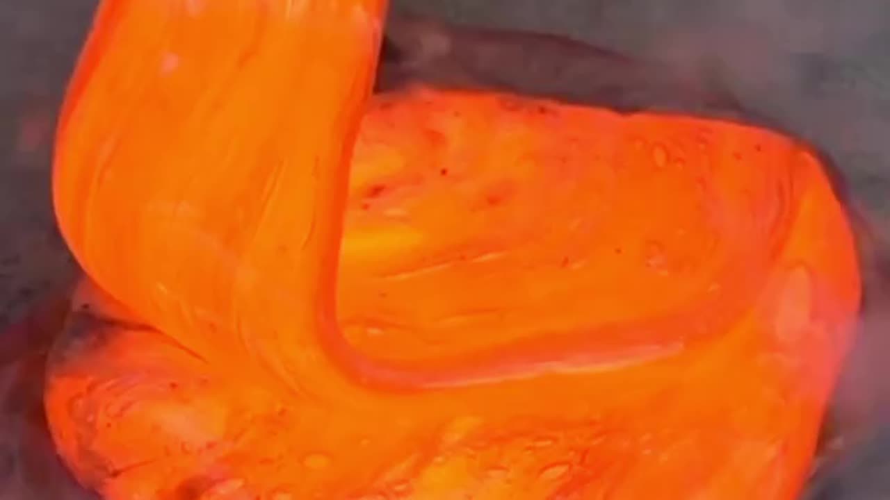 Cooking a steak with lava