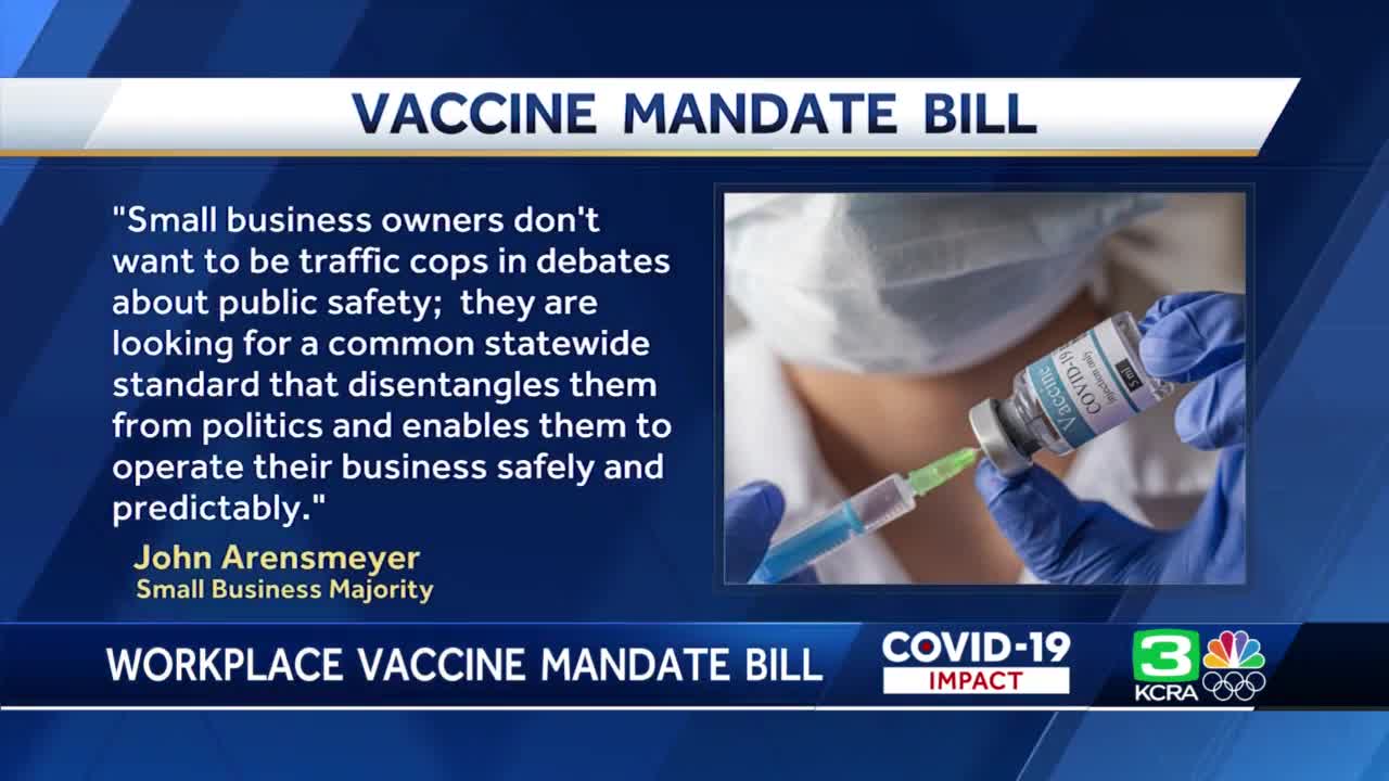 California bill would establish COVID-19 vaccine mandate for business employees