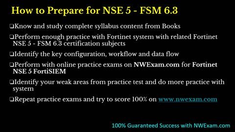 Learn How to Prepare for Fortinet NSE 5 - FSM 6.3 Certification