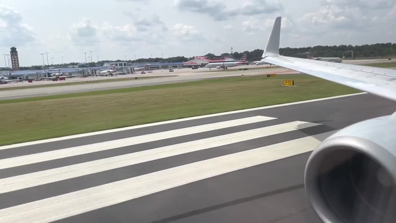 American 737-800 Takeoff out of Charlotte, Inflight, Firm Landing at New York JFK