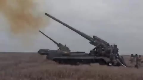 The work of Ukrainian self-propelled guns Pion