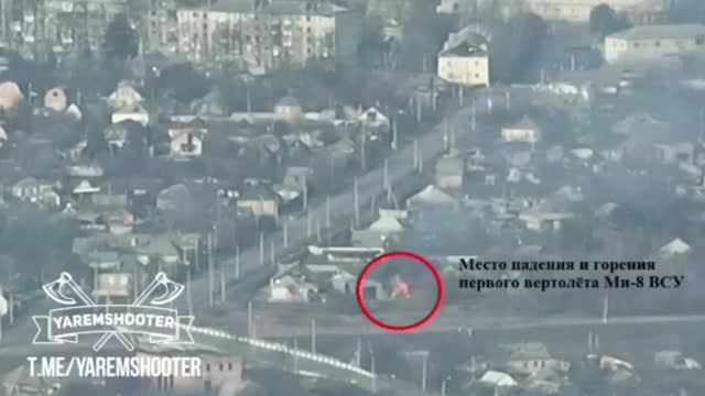 Ukrainian helicopter shot down in the sky over Bakhmut