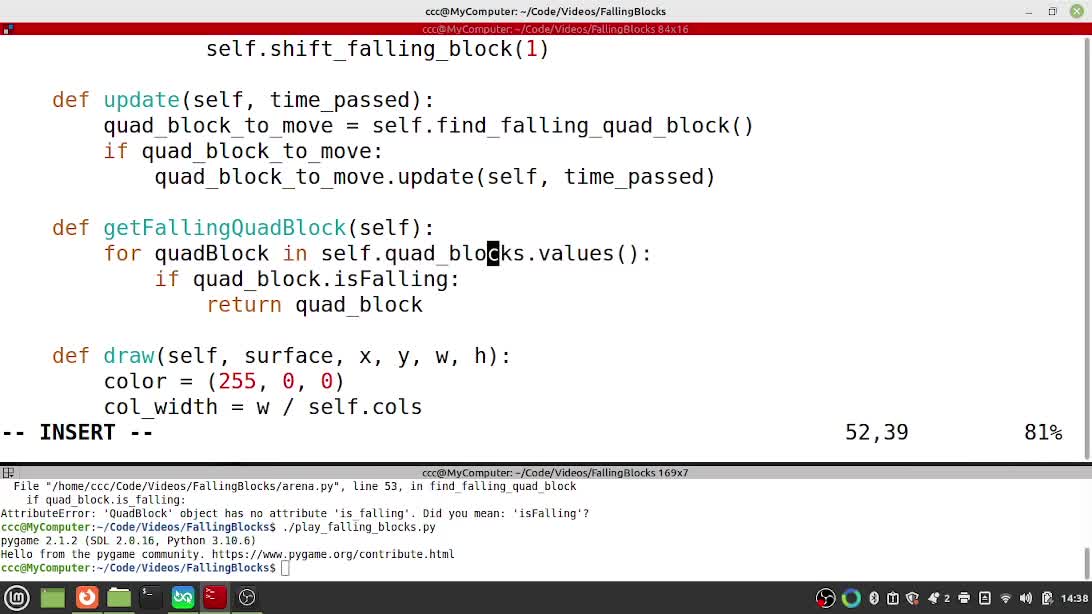 Python Tetris Part 10 (Renaming Variables & Methods)