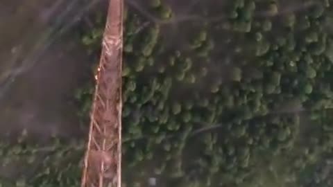 Parachute from tower