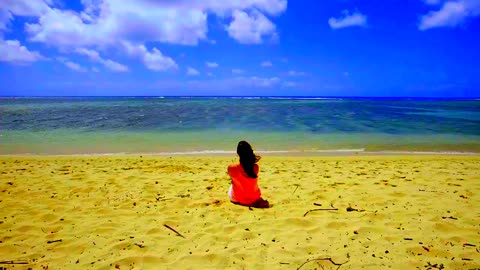 A wonderful sea and sea breeze I am fascinated by the beauty and my mind is very happy