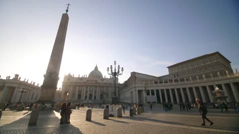 Vatican Obelisk At Sunset