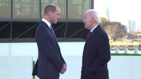 ‘Where’s Your Topcoat?!’: Joe Biden Jokes with Prince William