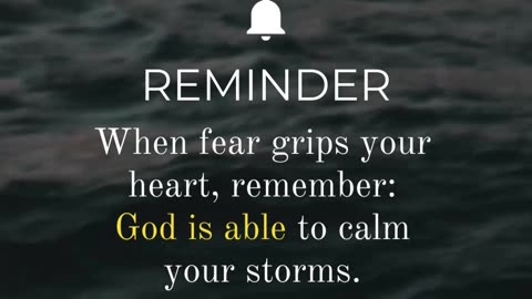 In moments of fear, trust that God equips us with the strength and peace to overcome any anxiety.