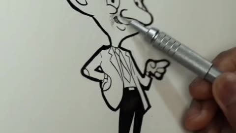 How to draw mr bean sketch