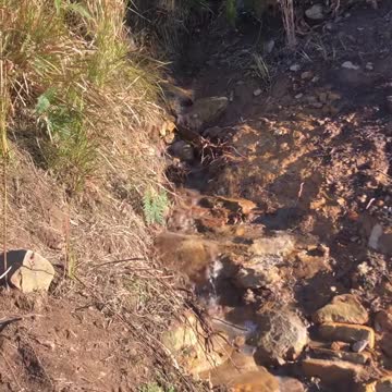 Natural waterfall still running after flood