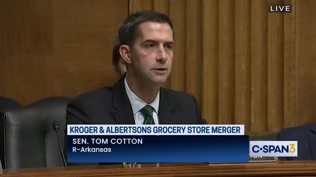 Tom Cotton SLAM DUNKS On Woke Kroger CEO In BRUTAL Roast