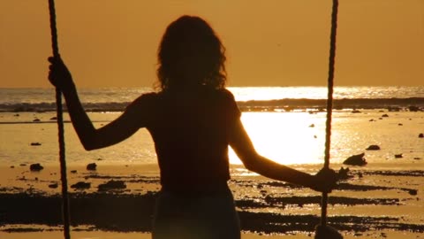 Sunset Swing at Gili Islands, Indonesia