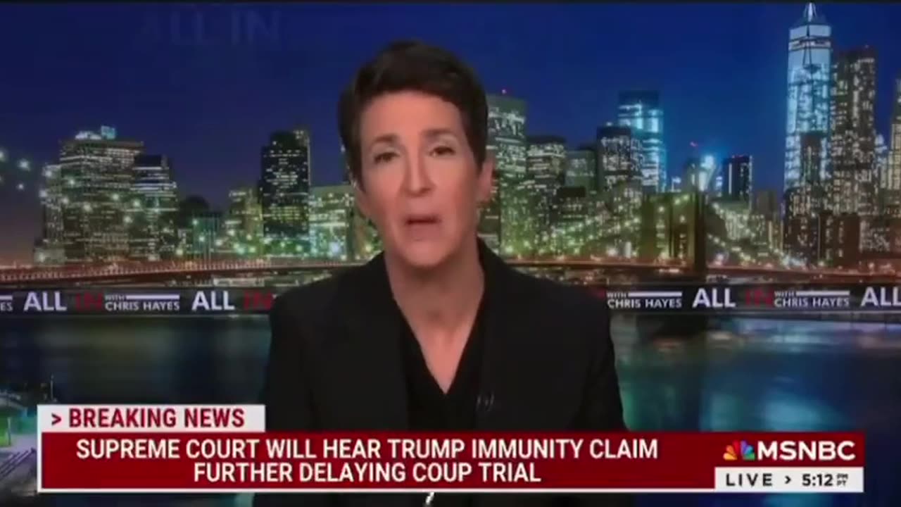 MSNBC's Rachel Maddow Is Not Taking The Supreme Court Hearing Trump's Case Very Well