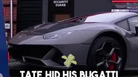 Tate Hides his Bugatti from the authorities😎