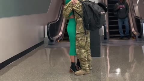 To welcome home the soldiers' loved ones