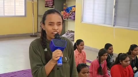 Blind girl singing