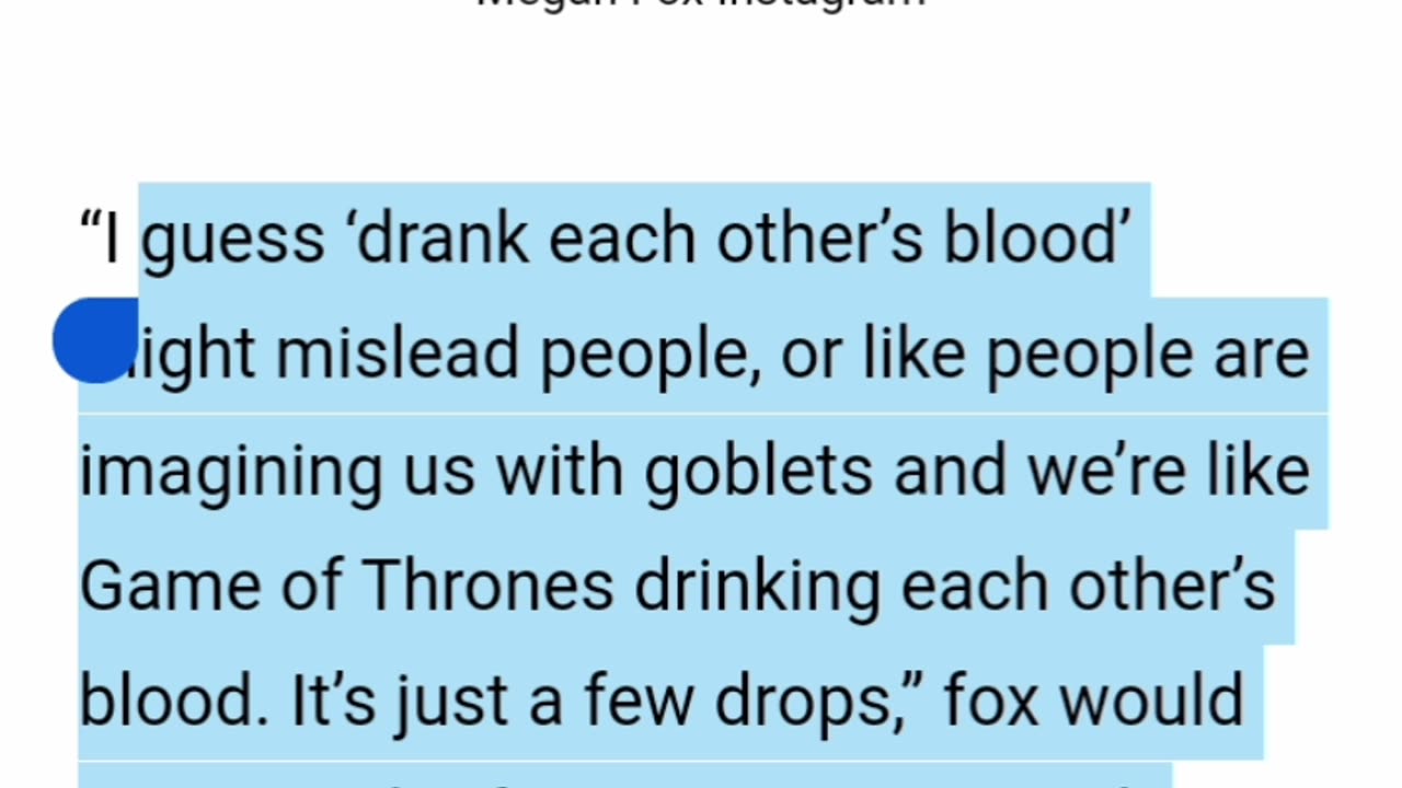 For Ritual Purposes Only, Just a Few Drops - Megan Fox 🩸
