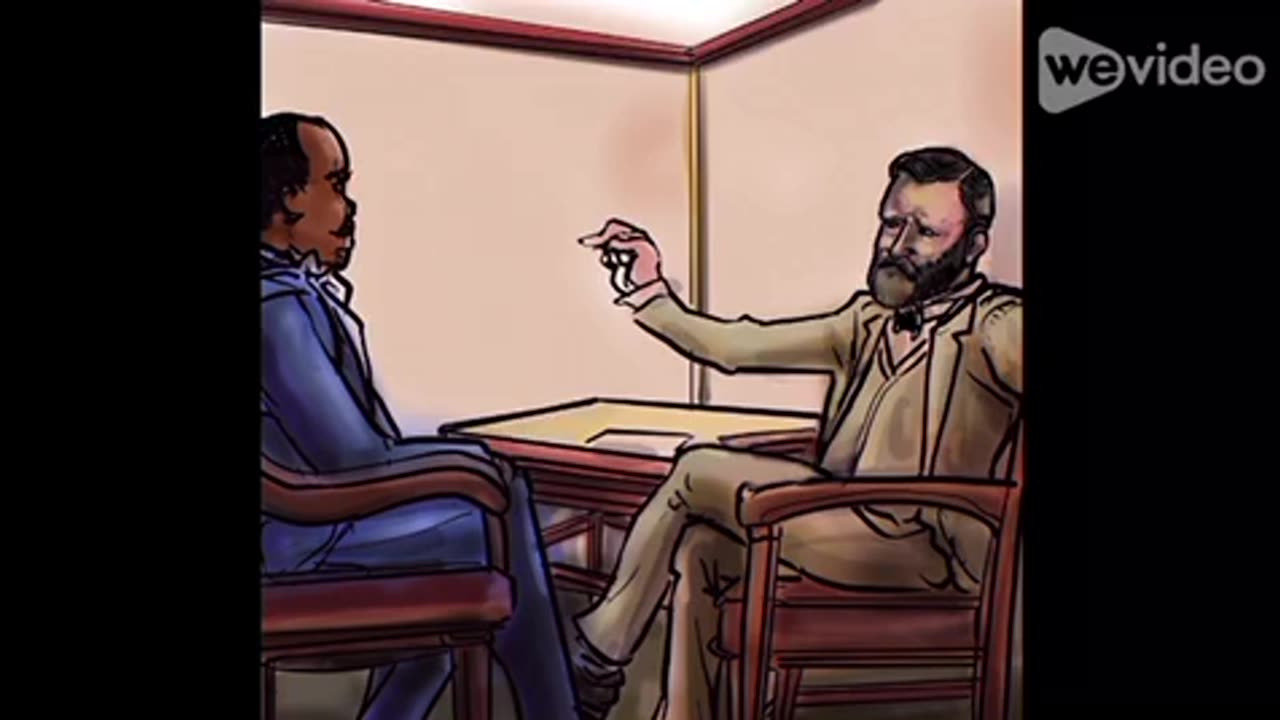 President Ulysses Grant allying with former slave Oscar Dunn, the Lieutenant Governor of Louisiana