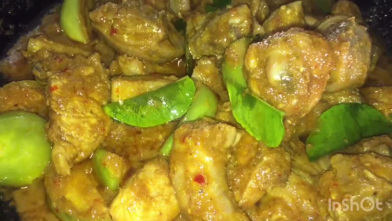 Resipi ayam phad phet bersama terung masakan thai pasti sedap_ ผัดเผ็ดไก่ (1)