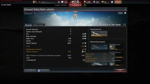 An Unlucky Game in War Thunder