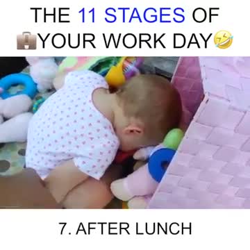 11 stages of the work day!!!!