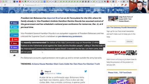 BOLSONARO FLEES TO USA! - Brazil's Future In Question! - Lula To SEIZE POWER?