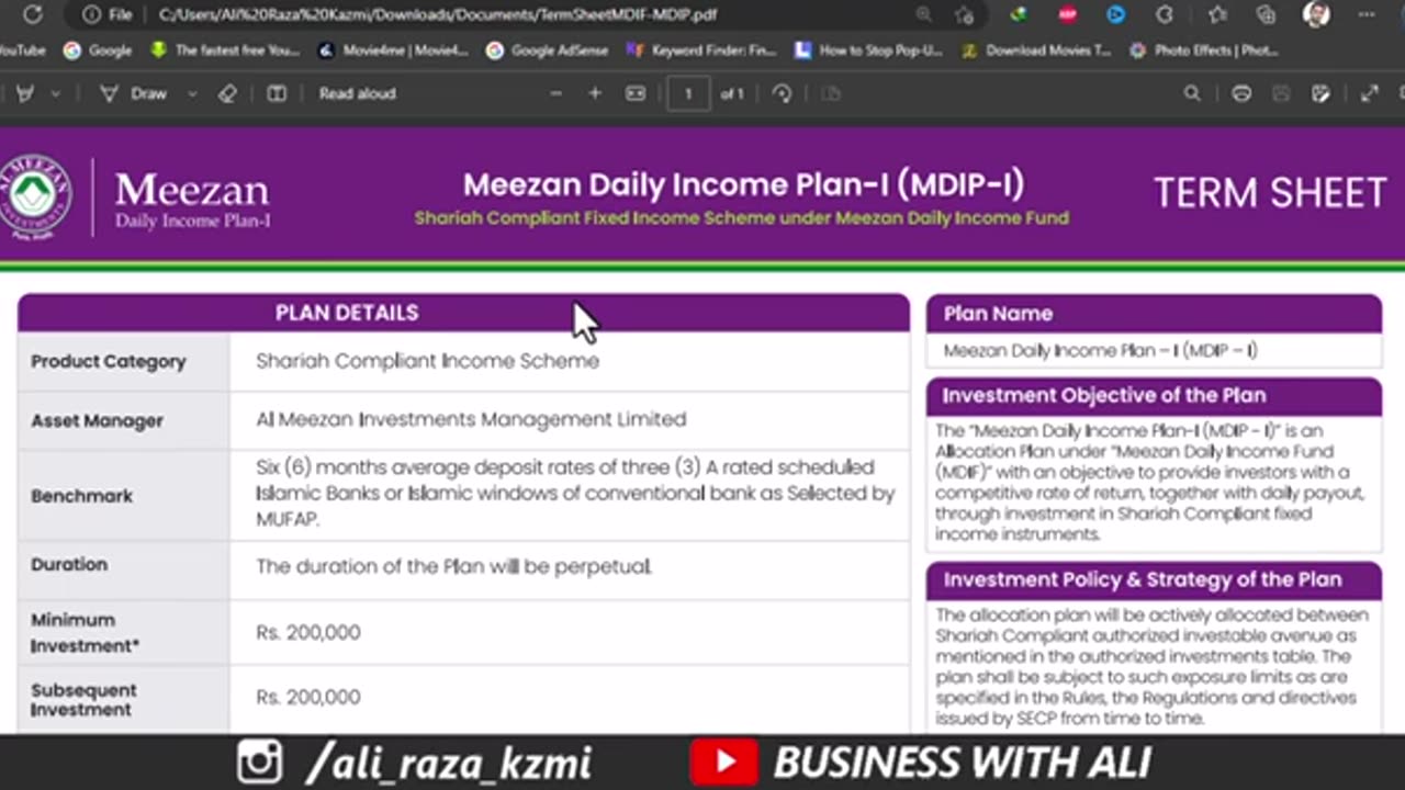 Meezan bank account details