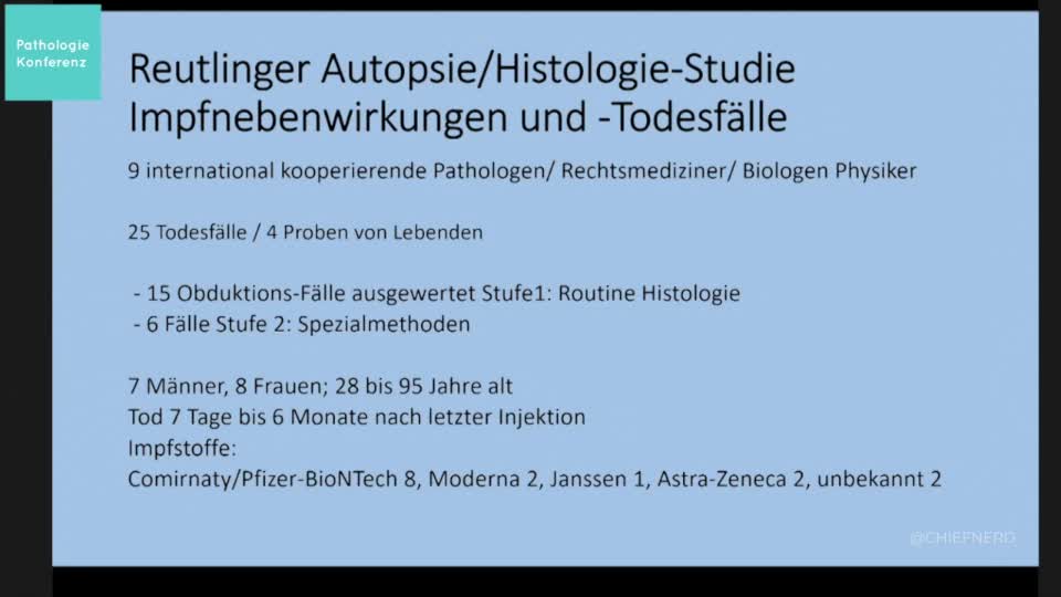 German Pathologists Present Autopsy Results of "Sudden Adult Death" Patients Post-Vaccination.