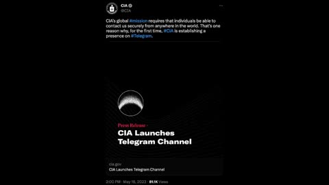 🚨 CIA on Telegram